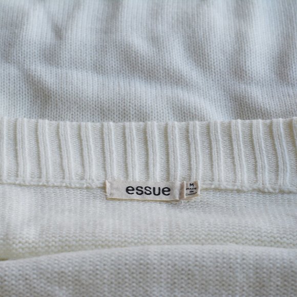 White Off-The-Shoulder Sweater - Picture 3 of 6